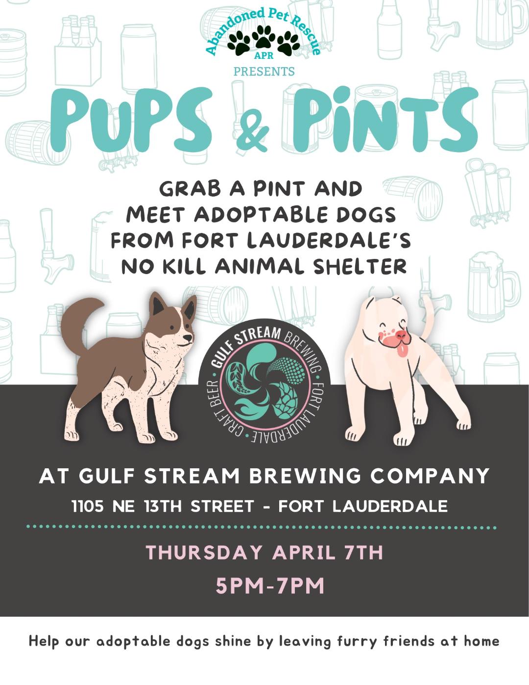 APR'S PUPS & PINTS (4/7) @ Gulfstream Brewing Company | Fort Lauderdale | Florida | United States