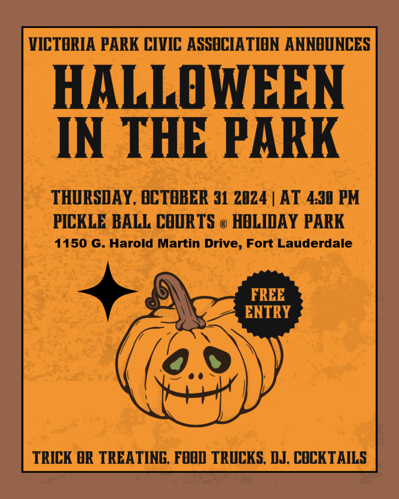 Halloween In The Park (10/31) @ HOLIDAY PARK (By the Pickle Ball Courts) | Fort Lauderdale | Florida | United States